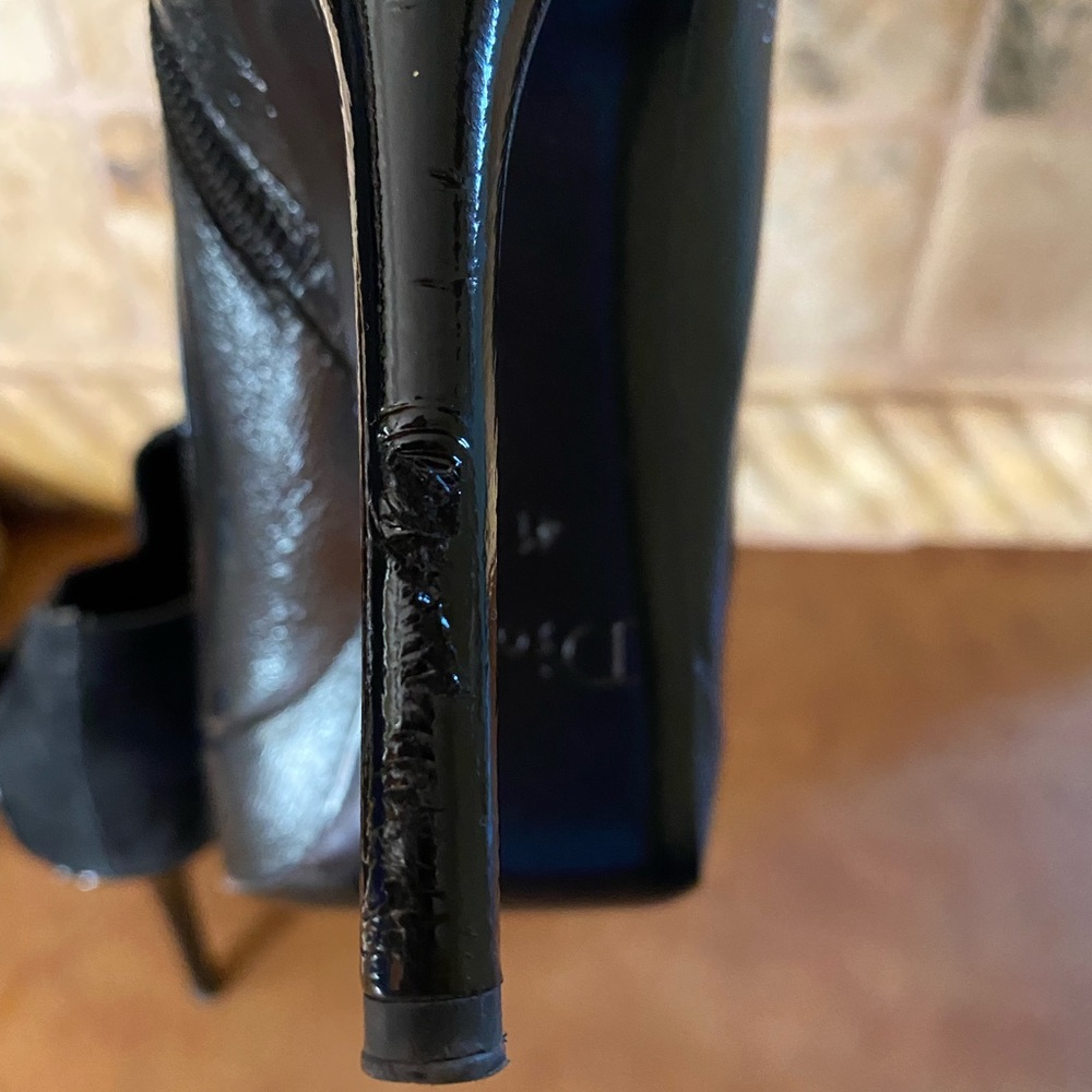 Christian Dior Suede with Embroidered Detail Black Booties 10.5 - Picture 10 of 16